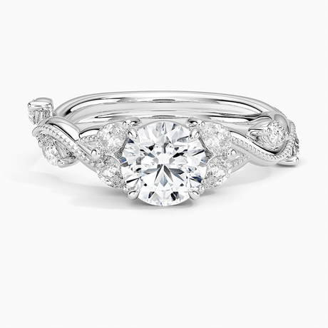 18K White Gold Vintage Secret Garden Diamond Ring (3/8 ct. tw.)