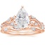 14K Rose Gold Begonia Vine Diamond Ring (1/2 ct. tw.) with Winding Willow Diamond Ring