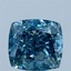 3.18 Ct. Fancy Vivid Blue Cushion Lab Grown Diamond