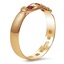 The Luka Ring, smalltop view on a hand