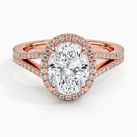 14K Rose Gold Fortuna Halo Diamond Ring (1/2 ct. tw.)