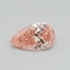 0.30 Ct. Fancy Vivid Pink Pear Lab Grown Diamond