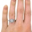 The Nancey Ring, smallzoomed in top view on a hand
