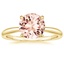 18K Yellow Gold Freesia 2mm Solitaire Ring, smalltop view
