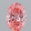 2.00 Ct. Fancy Vivid Pink Oval Lab Grown Diamond