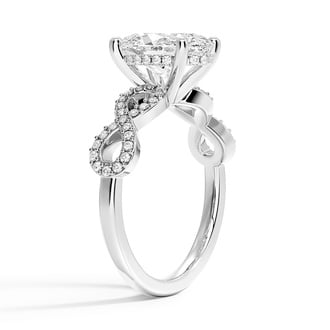 Custom Infinity Hidden Halo Diamond Ring