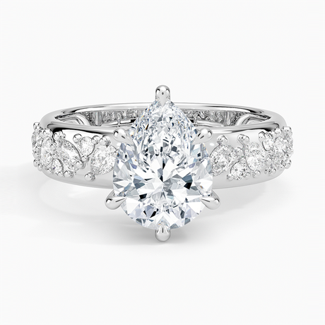 Platinum Mosaic Olivetta Three-Quarter Coverage Diamond Ring (1/2 ct. tw.)