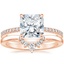 14K Rose Gold Viviana Diamond Ring (1/4 ct. tw.) with Lunette Diamond Ring