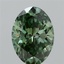 2.02 Ct. Fancy Vivid Green Oval Lab Grown Diamond