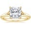 18K Yellow Gold Reverie Solitaire Ring, smalltop view