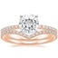 14KR Moissanite Ballad Diamond Ring (1/8 ct. tw.) with Flair Diamond Ring (1/6 ct. tw.), smalltop view