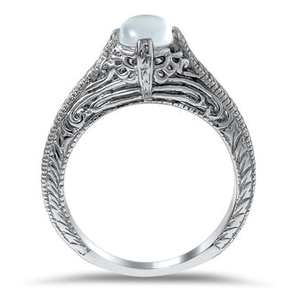 Custom Vintage Inspired Moonstone Ring