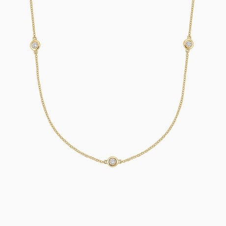 Bezel Strand Diamond Necklace (1/4 ct. tw)