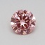 0.35 Ct. Fancy Vivid Pink Round Lab Grown Diamond
