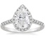 18K White Gold Odessa Halo Diamond Ring (1/5 ct. tw.), smalltop view