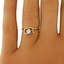 The Carla Ring, smalltop view on a hand