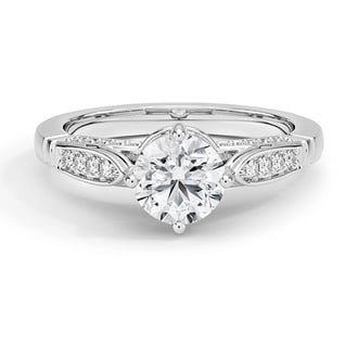 Custom Vintage-Inspired Cathedral Diamond Ring