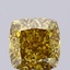 2.54 Ct. Fancy Vivid Brownish Yellow Cushion Lab Grown Diamond