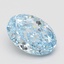 4.03 Ct. Fancy Vivid Blue Oval Lab Grown Diamond