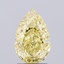 1.72 Ct. Fancy Vivid  Yellow Pear Lab Grown Diamond