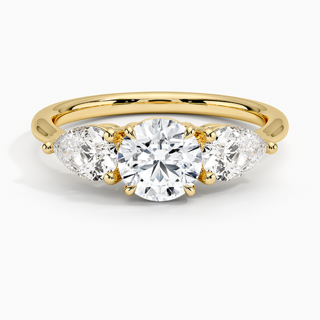 Luxe Opera Three Stone Diamond Ring - Brilliant Earth