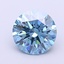 1.24 Ct. Fancy Vivid Blue Round Lab Grown Diamond