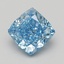 2.08 Ct. Fancy Vivid Blue Cushion Lab Grown Diamond