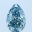 2.55 Ct. Fancy Vivid Green Blue Pear Lab Grown Diamond