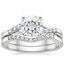 18KW Moissanite Chamise Diamond Bridal Set, smalltop view