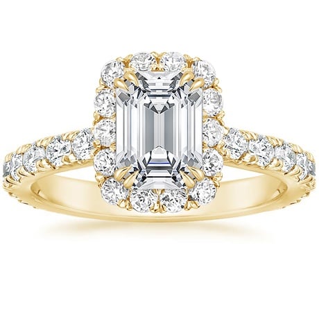18K Yellow Gold Luxe Sienna Halo Diamond Bridal Set (1 3/8 ct. tw.)