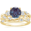 18K Yellow Gold Three Stone Willow Diamond Ring (1/3 ct. tw.) with Winding Willow Diamond Ring