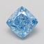 1.09 Ct. Fancy Vivid Blue Cushion Lab Grown Diamond