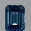 0.89 Ct. Fancy Vivid  Blue Emerald Lab Grown Diamond