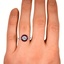 The Hani Ring, smallzoomed in top view on a hand