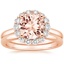 14KR Morganite Lotus Flower Diamond Bridal Set (1/4 ct. tw.), smalltop view