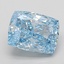 2.54 Ct. Fancy Vivid Blue Cushion Lab Grown Diamond