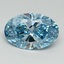 6.41 Ct. Fancy Vivid Blue Oval Lab Grown Diamond