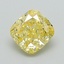 1.05 Ct. Fancy Intense Yellow Cushion Lab Grown Diamond