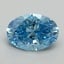 1.65 Ct. Fancy Vivid Blue Oval Lab Grown Diamond