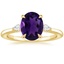 18K Yellow Gold Aria Perfect Fit Three Stone Diamond Ring, smalltop view
