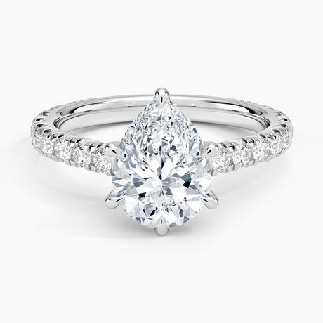 French Pavé Engagement Setting