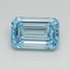1.00 Ct. Fancy Intense Blue Emerald Lab Grown Diamond