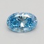 0.41 Ct. Fancy Vivid Blue Oval Lab Grown Diamond