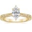 18K Yellow Gold Elsie Engraved Ring, smalltop view
