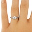 The Florabelle Ring, smalltop view on a hand