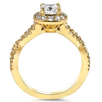 Custom Romantic Infinity Halo Ring