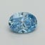 0.51 Ct. Fancy Vivid Blue Oval Lab Grown Diamond