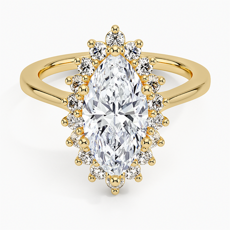 Sunburst Halo Engagement Ring - Brilliant Earth