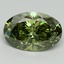 2.50 Ct. Fancy Vivid Green Oval Lab Grown Diamond