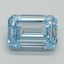 4.08 Ct. Fancy Intense Blue Emerald Lab Grown Diamond
